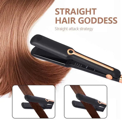 Tinsol 2-in-1 Hair Straightener Ceramic Plate Curler Negative Ion Wide Plate Adjustable Temperature Hair Straightener