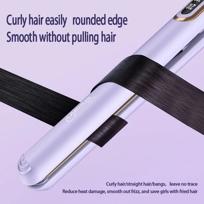 Professional Safe Hair Straightener Curler 2 In 1, 10 Seconds Fast Heating Hair Plate, High Quality Hair Styling Tools