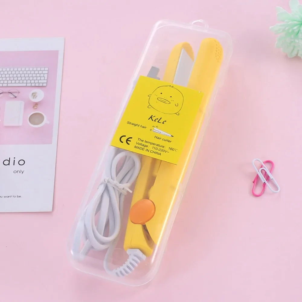 2in1 Hair Straightener Ceramic for Straightening and Curling Hair Travel Flat Iron Fast Heating Curling Iron for Short Fine Hair