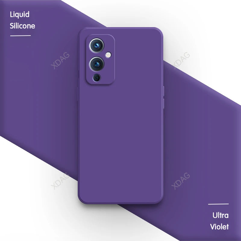Square Liquid Silicone for OnePlus One Plus 7 7T 8 8T 9 Pro 9R 9RT T 10R Ace Nord N20 Original Soft Camera Protective Back Cover