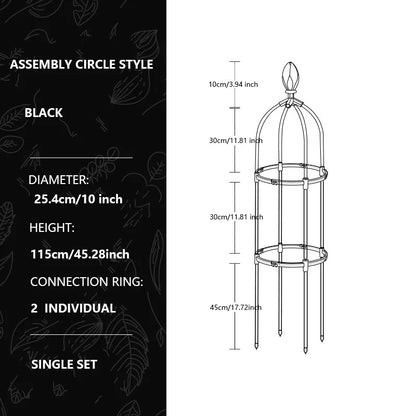 Climbing Plant Trellis Outdoor Tower Garden Flowers Support Frame Tall Potted Plants Support Climbing Flower Vines DIY Stand