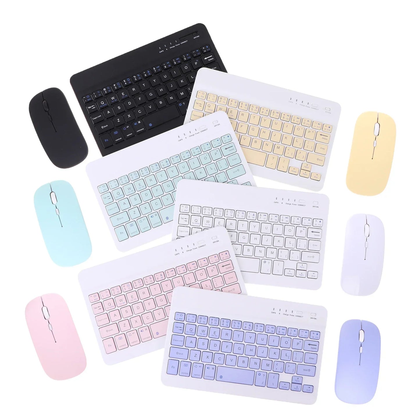 NEW Wireless Keyboard Mobile Phone Tablet Computer Bluetooth Keyboard Mouse 1Set