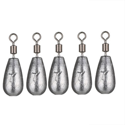 5pcs/lot 3.5g 5g 7g 10g 14g 20g Fishing Weight Sinker Water Drop Weights Carp Fishing Baits Sinker Fishing Tackle Accessories