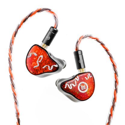 Juzear X Vivir Digital SWOOP Fiesta Bass In-ear Wired Earphone 1DD+3BA Hybrid HiFi Gaming IEM with 3.5mm Mic+4.4mm Dual Cable