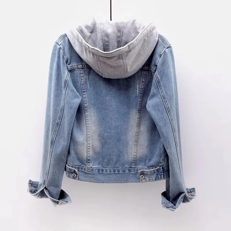 Bright Yellow Women's Denim Jacket Autumn Casual Outwear Crop Coat Breathable Polyester High Quality OEM Supplier