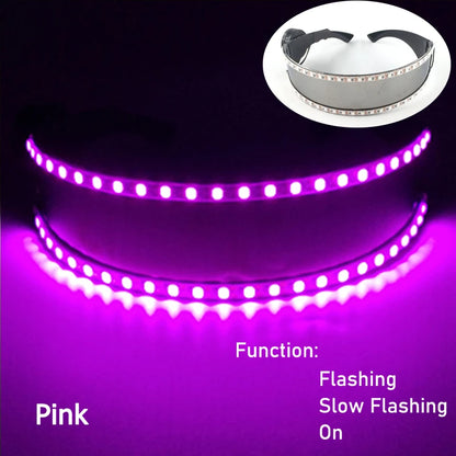 1set Luminous Glowing Glasses and Gloves Remote Control LED Glasses&Gloves Carnival Party Performance Props Festival Supplies