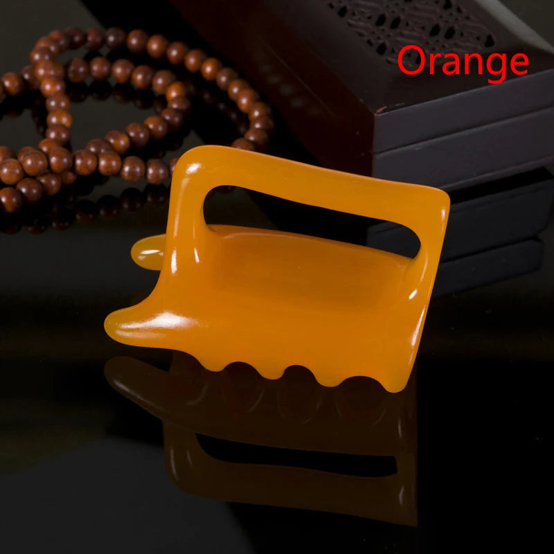 Resin Double Push Massager SPA Scraping Body Massage Tool For Spine Waist And Shoulder Relieve Physical Fatigue