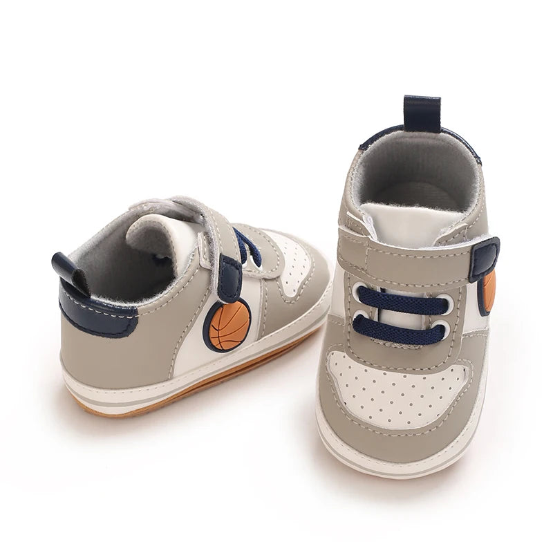 Fashionable Korean Version Men's And Women's Sports Shoes Indoor Soft Rubber Sole Anti Slip Front Shoes 0-18M Baby Shoes