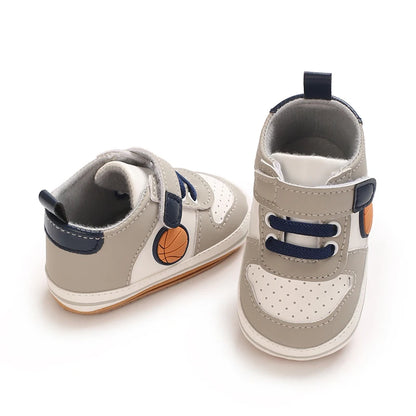 Fashionable Korean Version Men's And Women's Sports Shoes Indoor Soft Rubber Sole Anti Slip Front Shoes 0-18M Baby Shoes