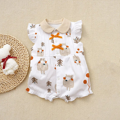 3-18 Month baby Summer clothes rompers girls overalls short Sleeve bodysuit cotton baby clothing jumpsuit newborn Girl onesies