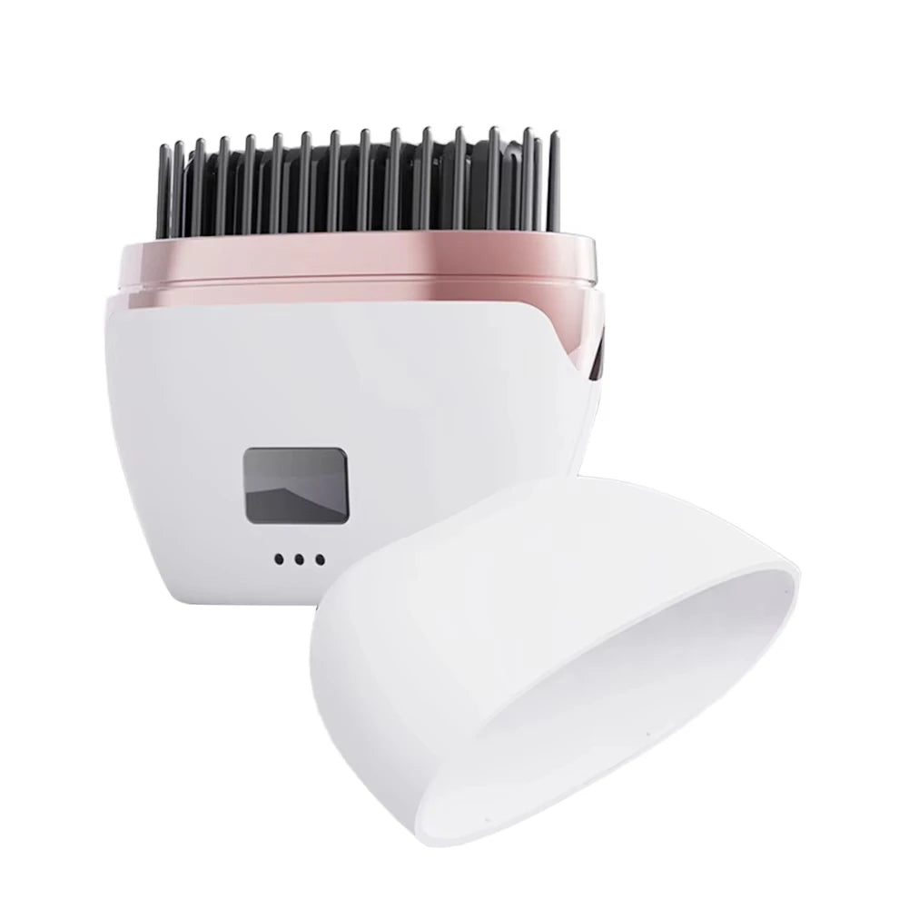 Mini Hair Straightener,Rechargeable Wireless Portable Hair Straightener Brush Anti Scald Shell Lightweigh for Travel Gift