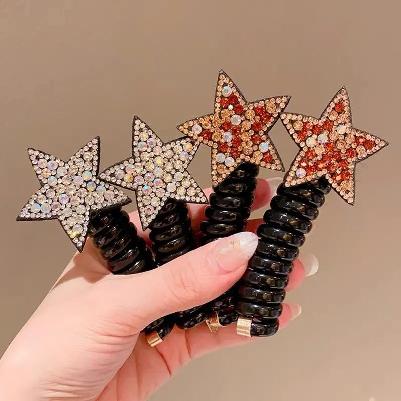 rope adult telephone cable ring Rabbit Cute Hair Ring Large Frosted Adult Hair Tie  head ring Children's telephone hephone Cable