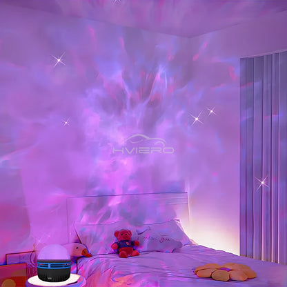 Projection Lamp Mini Starry Sky LED 7 Colors Patterns Remote Control Party Bedroom Atmosphere Multifunctional Polar Night Lights