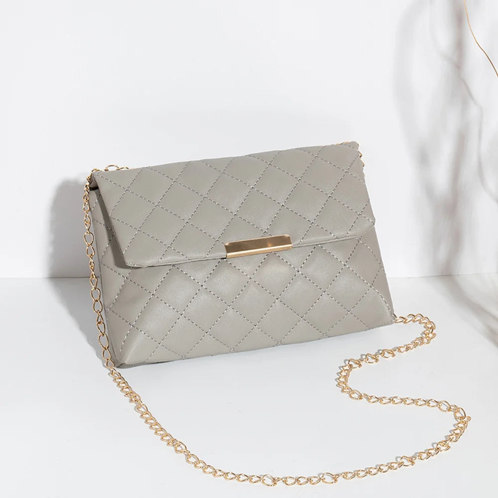 Diamond Lattice Women Shoulder Bag Female Embroidered Luxury Small Square Bag PU Leather Crossbody Bags Handbag Purses Phone Bag