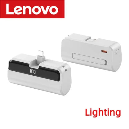 Lenovo 500000mAh Mini Capsule Power Bank High Capacity Fast Charge Powerbank Portable External Battery for iPhone Huawei Samsung