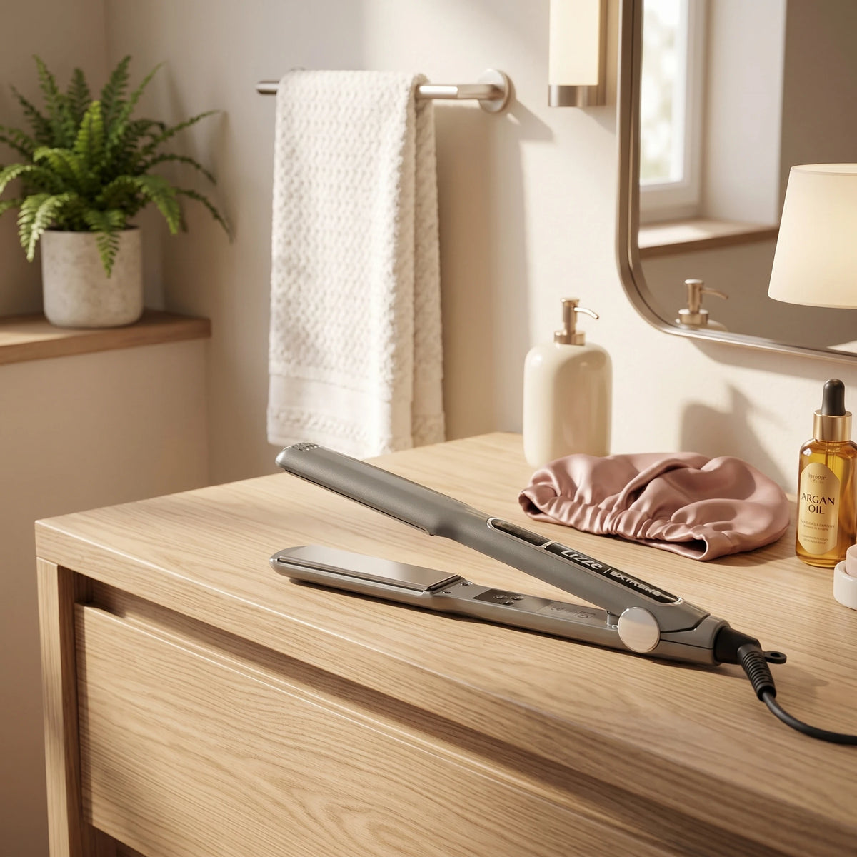 Hair Straightening Ceramic Iron Hair Straightener Multigear Adjustment 480 Degrees Fahrenheit Hair Straightening Ceramic Iron