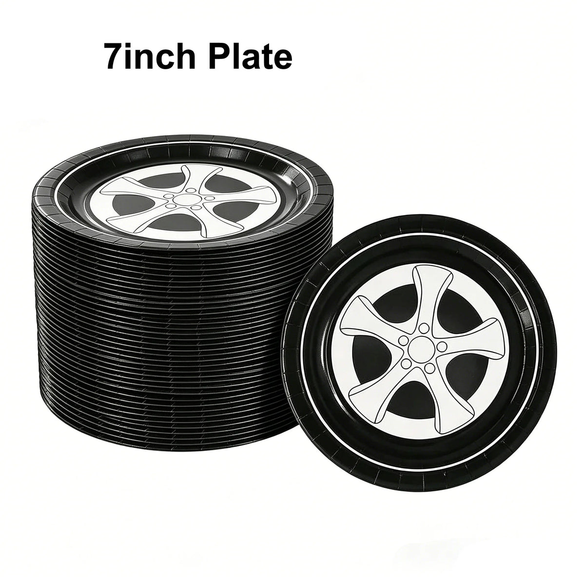 20/100Pcs Racing Car Birthday Party Supplies 7''and 9'' Paper Plates Dessert Cake Plates Napkins Racing Theme Birthday Decoratio