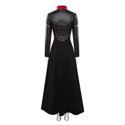 Adult Women Rhaenyra Cosplay Women Costume Robe Black Dress Cloak Cape TV Dragon Halloween Carnival Party Clothes Disguise