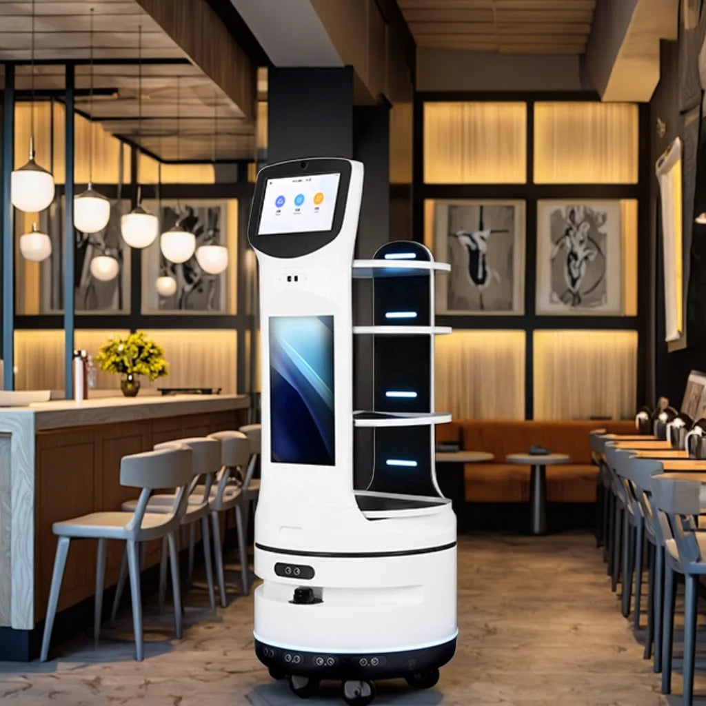 Smart Commercial Delivery Robot Waiter for Restaurants Repartidor De Comida Servant Roboter Humanode Food Service Robot
