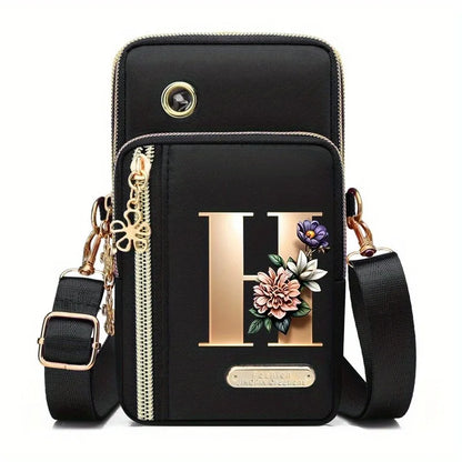 Huaben Letter Z Printed Fashion Casual Messenger Bag Change New Nylon Cloth New Mobile Phone Bag Women's Bag