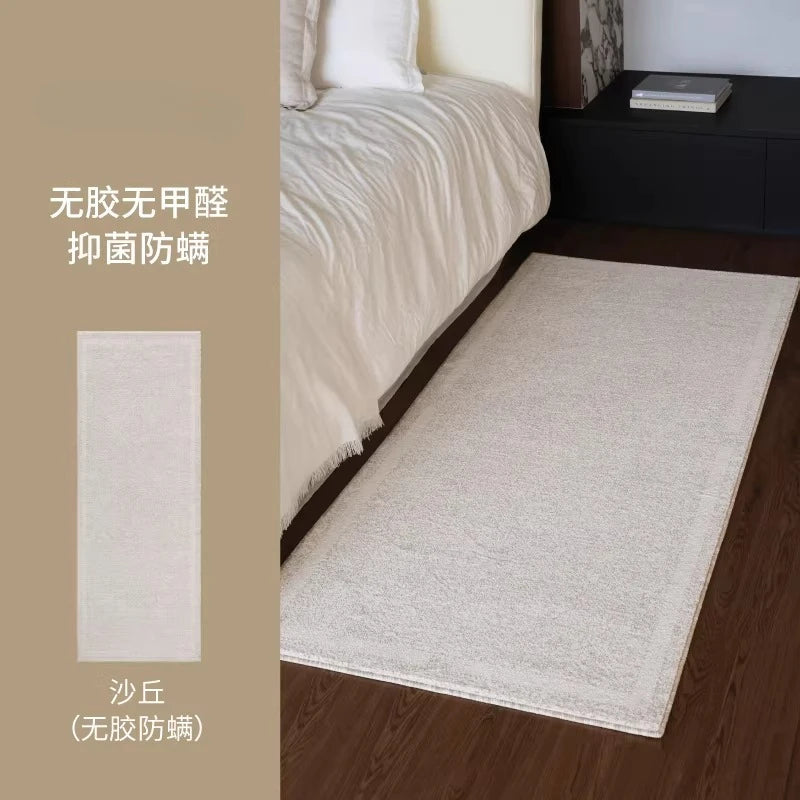 Minimalism Carpets for Living Room Cream Style Bedroom Decor Carpet Plush Stripe Bedside Rug Fluffy Soft Home Thicken Floor Mat