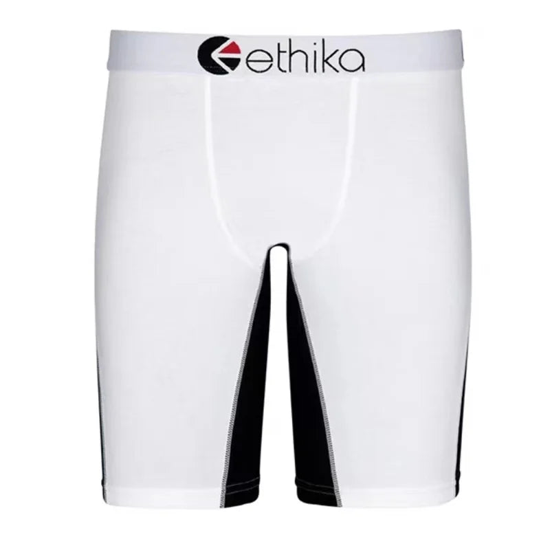 Men's 100% Cotton Long Leg Sport Boxer Shorts 1pc - Breathable Comfort Underwear for Boxing Training, Gym Workout