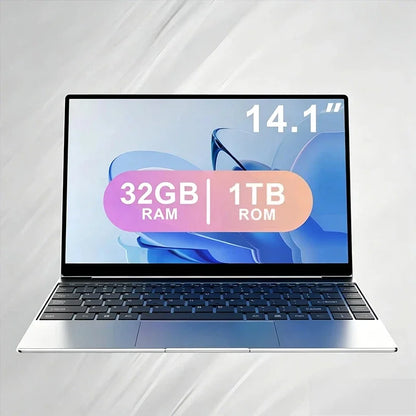 2026 14.1"Laptop Intel Core i7 8650U Portable Laptops Windows 11 Computer 4K HD 16GB 32GB RAM 1TB 2TB SSD Notebook Office