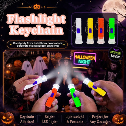 30-200Pcs Mini Flashlight Keychain Bulk LED Torch Flashlight Birthday Party Favor School Prizes Guest Souvenir Festival Gifts