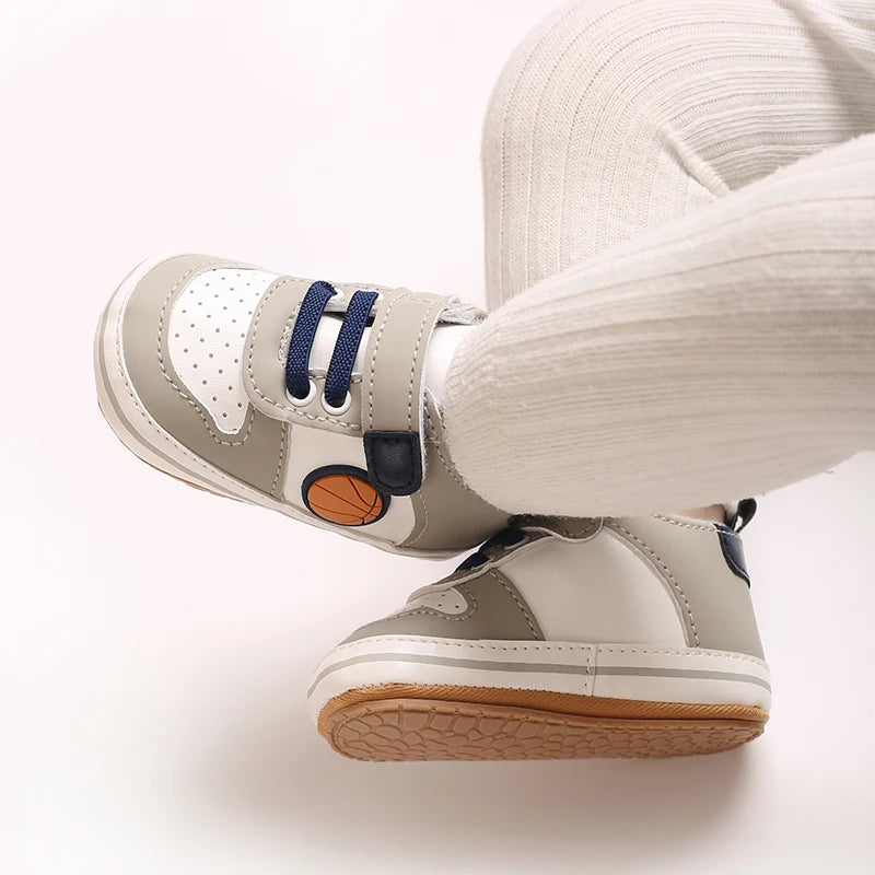Fashionable Korean Version Men's And Women's Sports Shoes Indoor Soft Rubber Sole Anti Slip Front Shoes 0-18M Baby Shoes