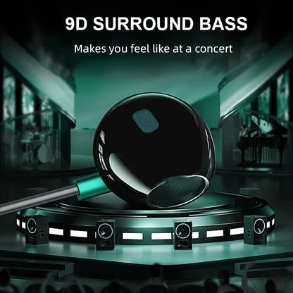 9D Surround Bass Type C&3.5mm Headphones Wried Control Headsets In HD Mic In-ear Earbuds For IPhone15/16/17 For Samsung Earphone