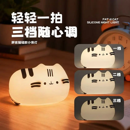 Cartoon Pusheen Night Light Cute Pusheen Light Glow in the Dark Party Glow Light Kawaii Reading Light Home Party Supplies
