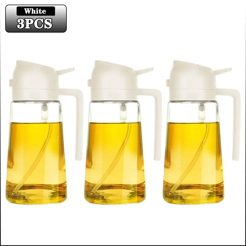 Multifunctional Oil Bottle 2-in-1 Sprayer Cooking Barbecue Oil Dispenser Baking Kitchen Cooking Oil Storage Tank