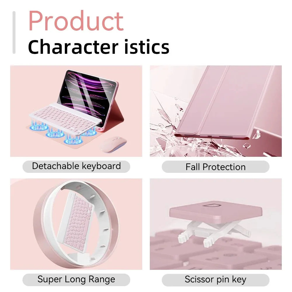 Case for Samsung Galaxy Tab A8 10.5 Inch,Wireless Bluetooth keyboard cover for Tab A8 10.5 Inch,Samsung Smart Stand Cover