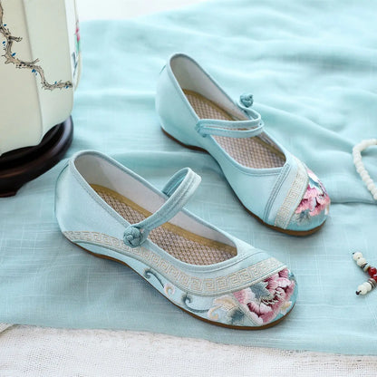 Embroidery Old Beijing Cloth Shoes Streetwear Embroidery Casual Vintage Cheongsam Autumn Sneakers Women Shoes Ethnic Style