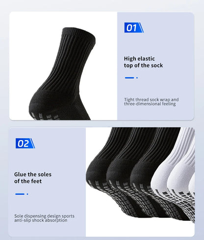 1/4/10 Pairs Neutral Anti Slip Football Socks Spring Summer Absorbing Sweat Breathable Basketball Running Leisure Sports Socks