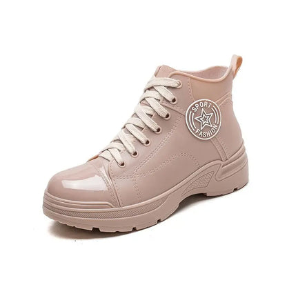 2026 New Heavy Duty Thick Bottom Rubber Rain Boots Woman Waterproof Anti-skid Casual Boots for All Seasons Female Water Shoes