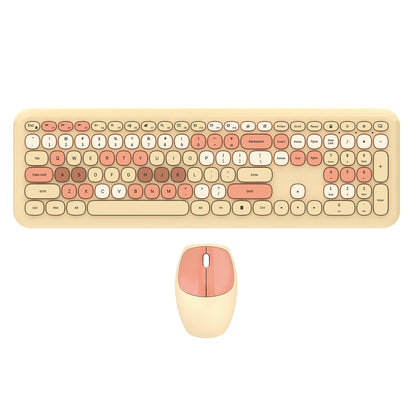MOFii 1 Set 668 Wireless Keyboard and Mouse Combo, Gradient Keycaps Full Size Keyboard for Girls, 2.4G Plug and Play, US QWERTY