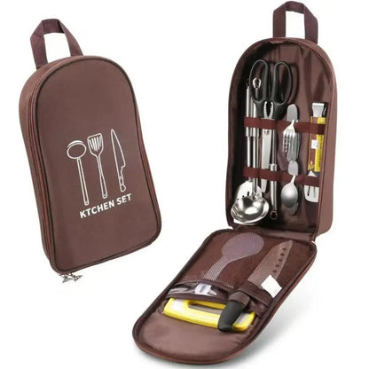 Camping Kitchen Utensil Organizer Bag,Waterproof Travel Storage Pouch for Cooking Tool,Organizer Pouch for Outdoor Cooking Tools