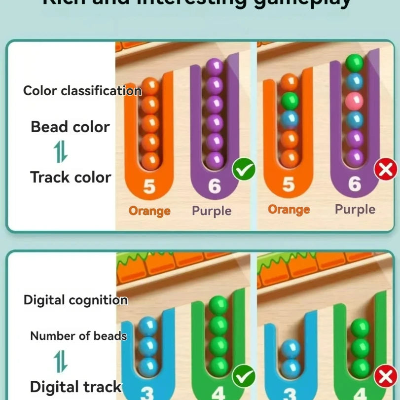 Children's Magnetic Maze Walking Ball Baby Concentration Training, Writing Logic Thinking 3 year Old Early Education Puzzle To