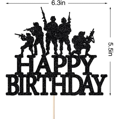 Weightlifting Cake Topper Happy Birthday Sports Pump Iron Kids Boy Man Party Baby Shower Cupcake Decoration Baking Supplies DIY