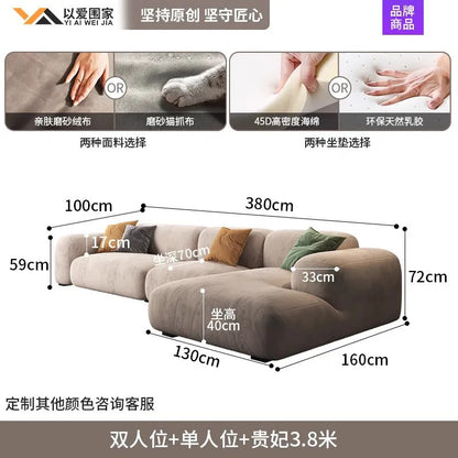 Comfortable Lounge Divano Soggiorno Di Lusso Luxury Furniture  Modern Living Room Sofas Minimalist Sectional Puff Corner Sofa