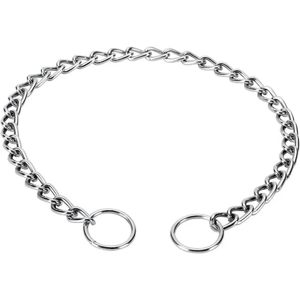 Dog Chainfor Small Medium Dogs Collars Strong Dog Choke Chain No Pull Dog Metal Slip Collar Anti Chew Training Collar Stainless