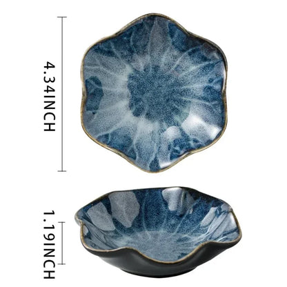 Creative and Minimalist Style Jewelry Tray Home Snack Dish Flavor Dish Ceramic Lotus Decoration Plate and Decorative Display