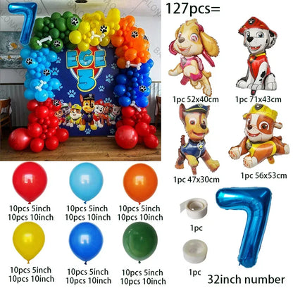 1set Paw Patrol Balloons Kids Birthday Party Supplies Cute Cartoon Anime Patrol Canine Theme Party Decoration Chase Toy Gifts