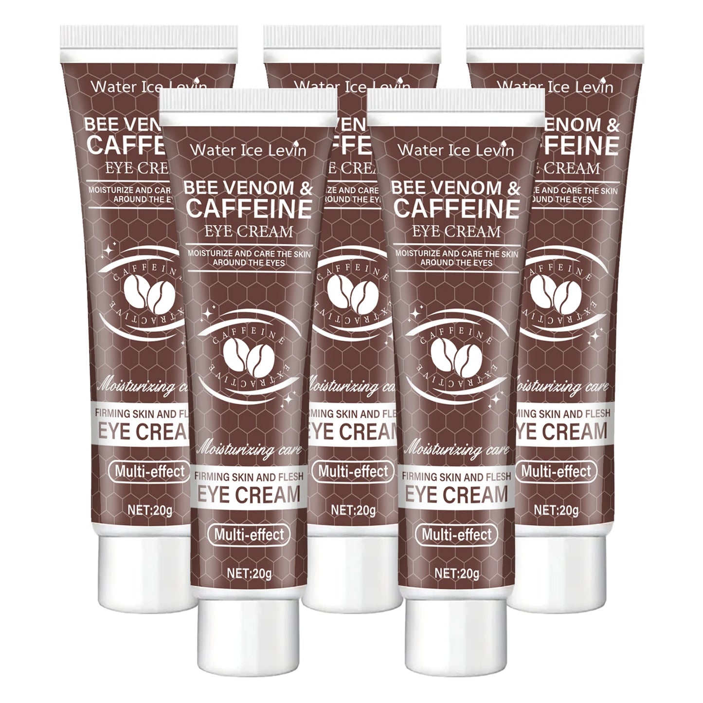 Natural caffeine powerful moisturizing and firming eye cream 20g, used for puffiness and dark circles. After use, it lifts the eye area, reducing wrinkles and signs of aging, and lightens the appearance of sagging skin