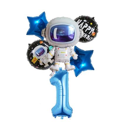 Planet Astronaut Birthday Party Decoration Paper Cup Plate Napkin Balloon Tablecloth  For Kids Baby Shower Party Supplies Gifts