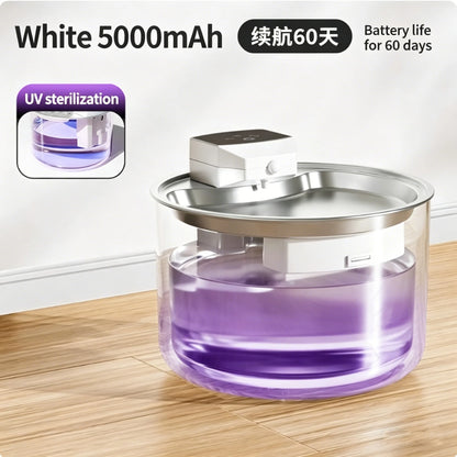 3L Automatic Wireless Pet Water Fountain Circulate Filter Silent Pet Water Bowl Stainless Steel ABS PET for Cats Dogs Dispenser