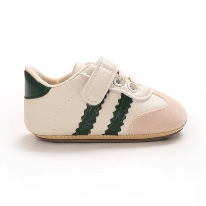 Infant Pre-Walker Shoes Baby Shoes 0-1Year Striped Casual Sports Shoes Rubber Sole for Boys Girls Spring Autumn