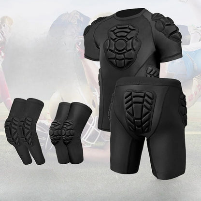 Impact Resistant Goalkeeper Clothing- Men's Compression Jersey & Shorts for Football Basketball Sports