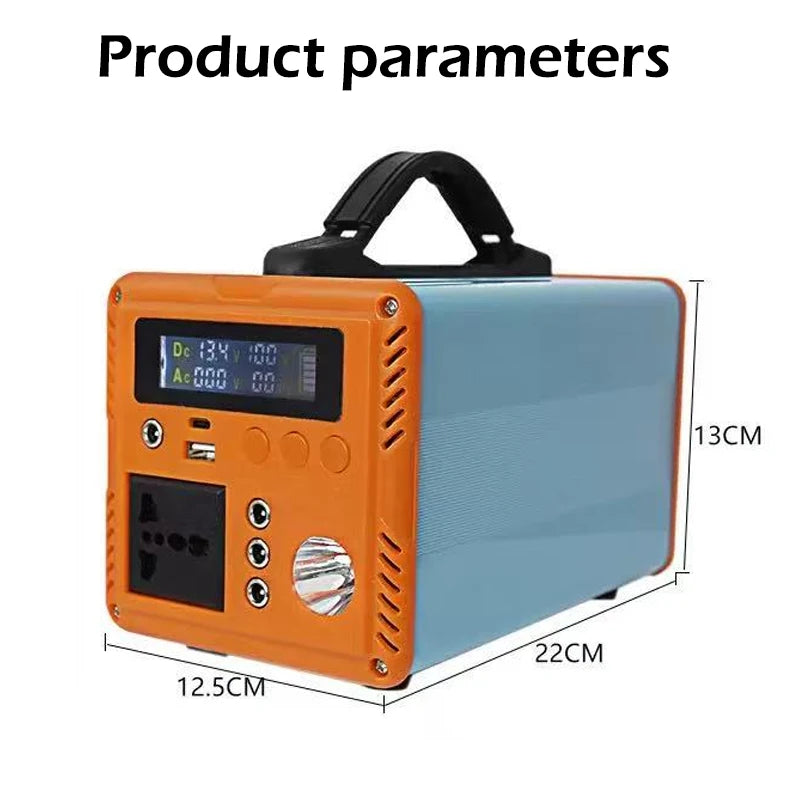 200W Power Station 220V Solar Generator Outdoor Portable Solar Power 76.8Wh/192Wh LiFePo4 Battery for Camping Travel RV Home